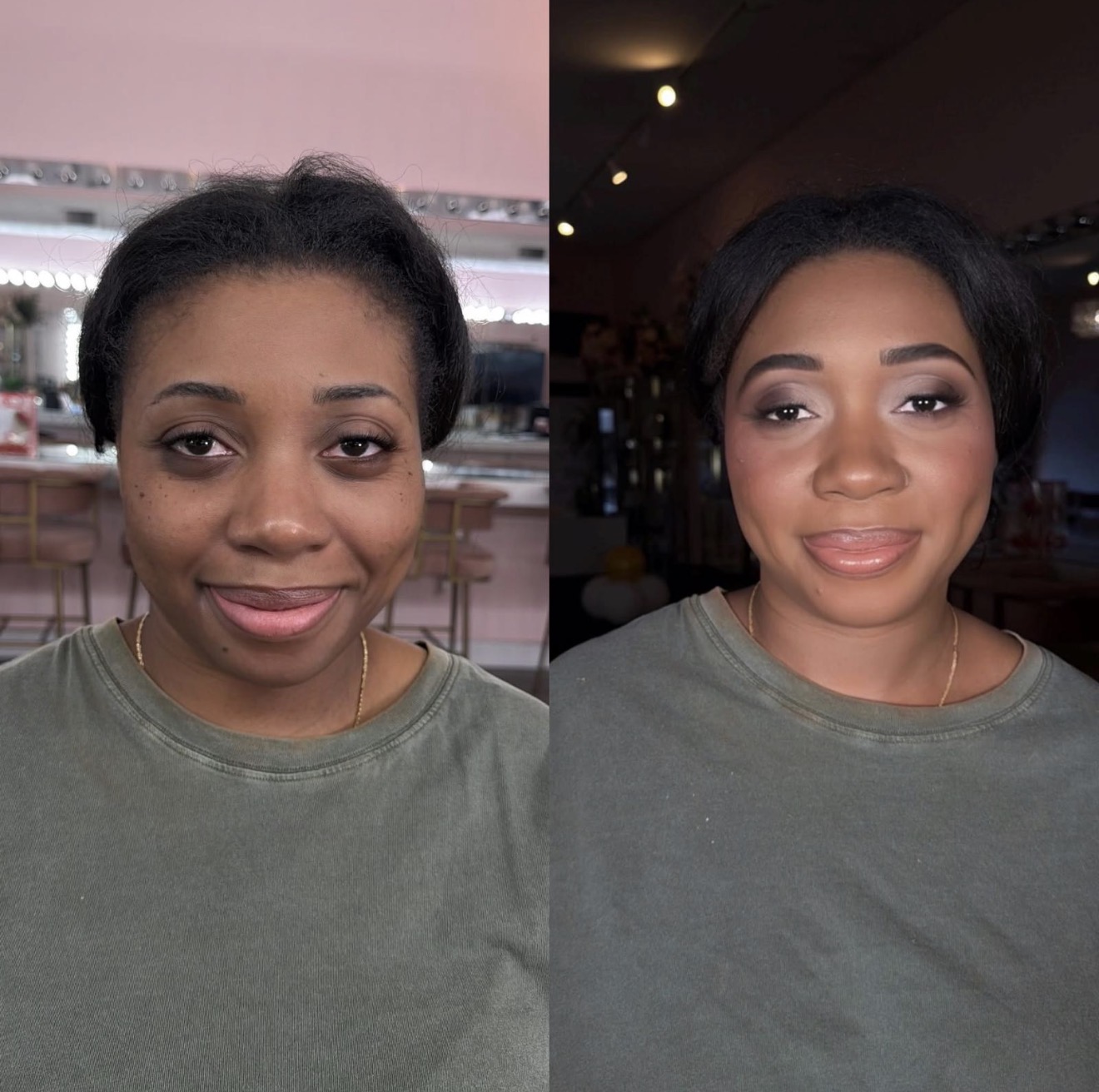 Makeup transformation before and after by Blossom Beauty Studio by Dani, Clifton NJ