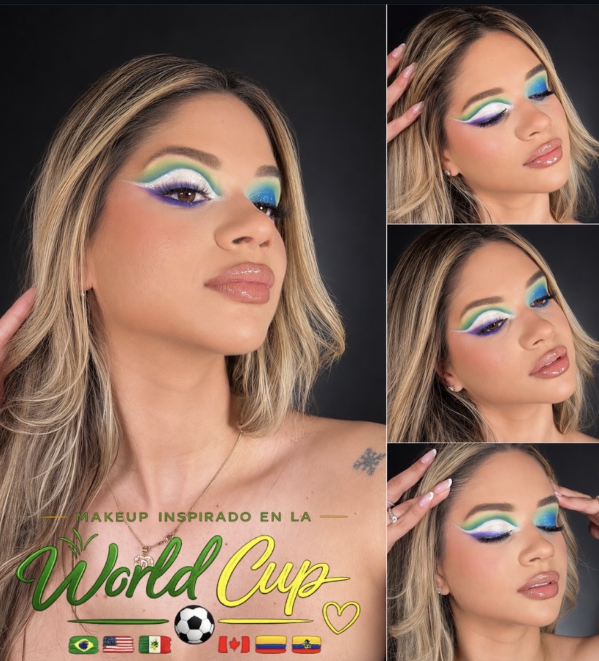 Colorful editorial eye makeup artistry, Clifton NJ makeup artist